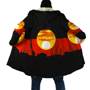 Australia Koori Kangaroo Aboriginal Flag™ Cloak For Men And Women