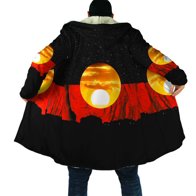 Australia Koori Kangaroo Aboriginal Flag™ Cloak For Men And Women