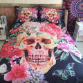 Flower Skull Bedding Sets-Bedding Set-6teenth Outlet-US Twin-Vibe Cosy™