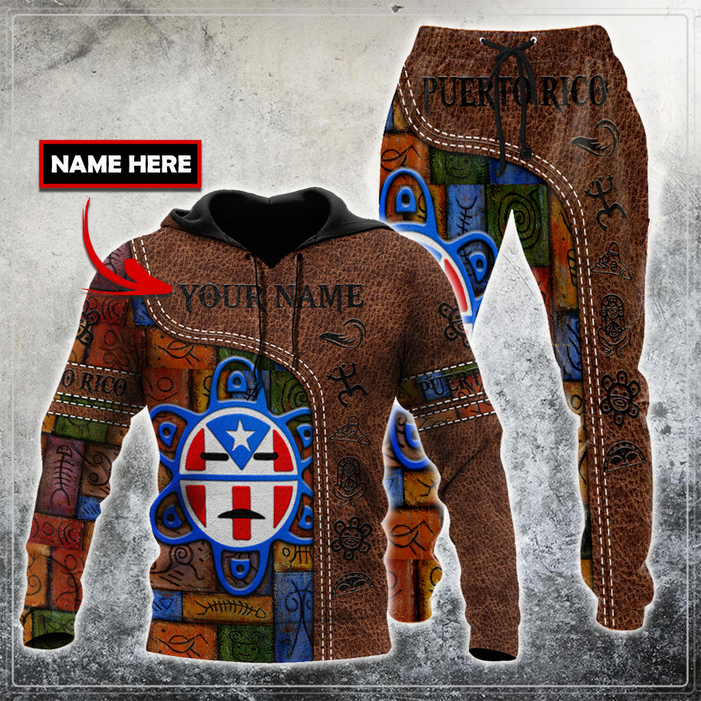 Customize Name Puerto Rico Hoodie + Sweatpant