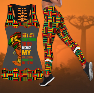 African Junteeth Day Combo Legging + Tank Top PD27042101