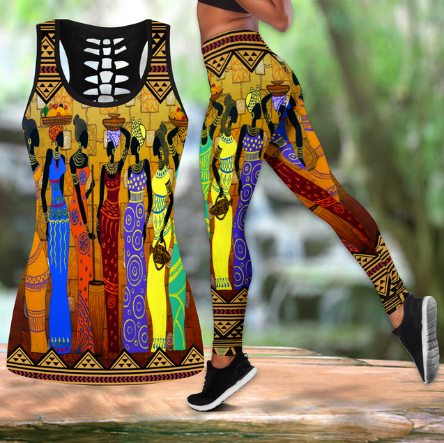 African Women Combo Legging + Tank Top TNA06052103