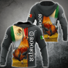 Rooster Mexico 3D All Over Printed Hoodie