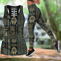 Egyptian Hieroglyphs And Deities Mythology Culture Combo Legging Tank