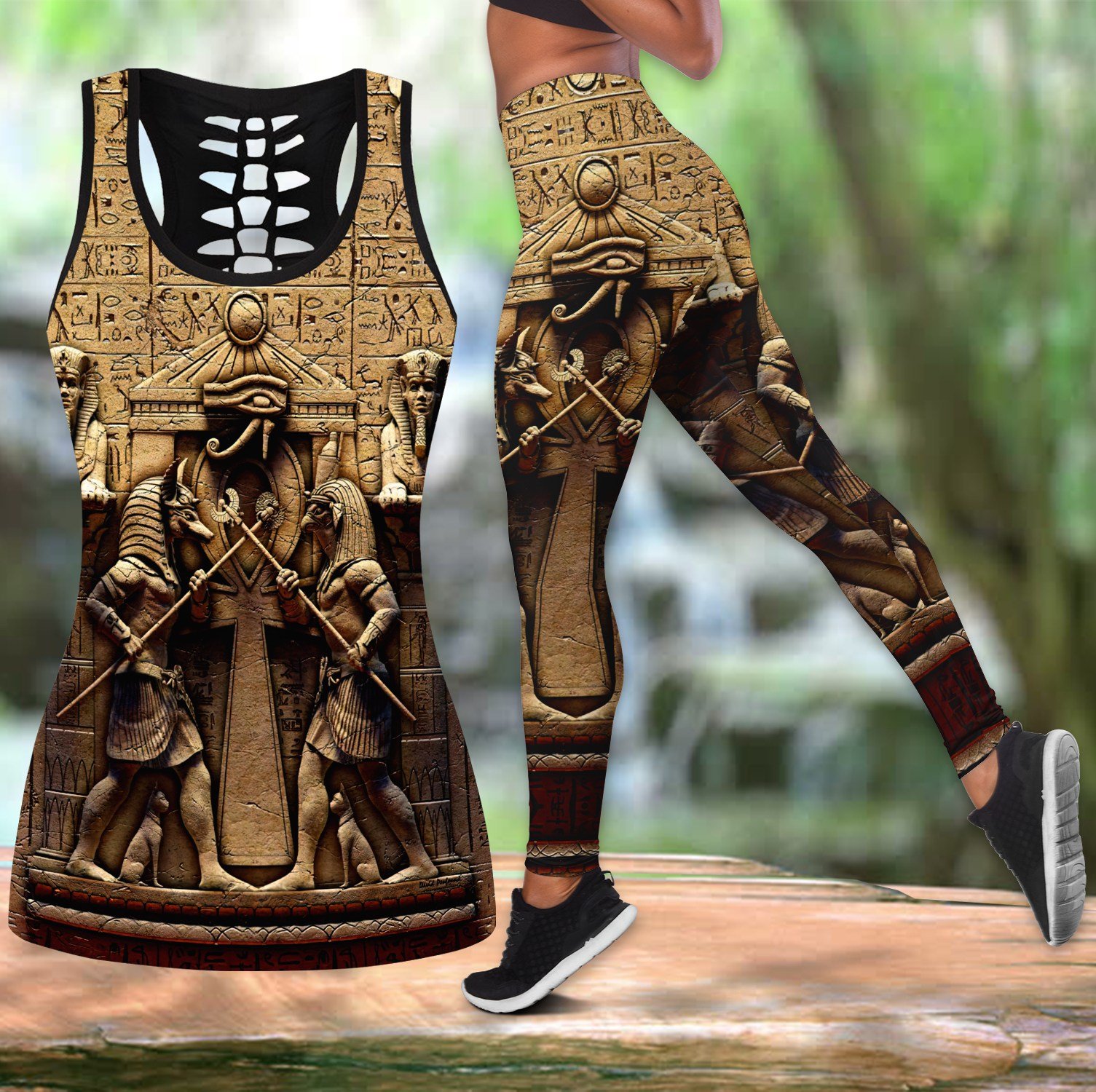 Anubis Ancient Egyptian Mythology Culture Combo Legging Tank