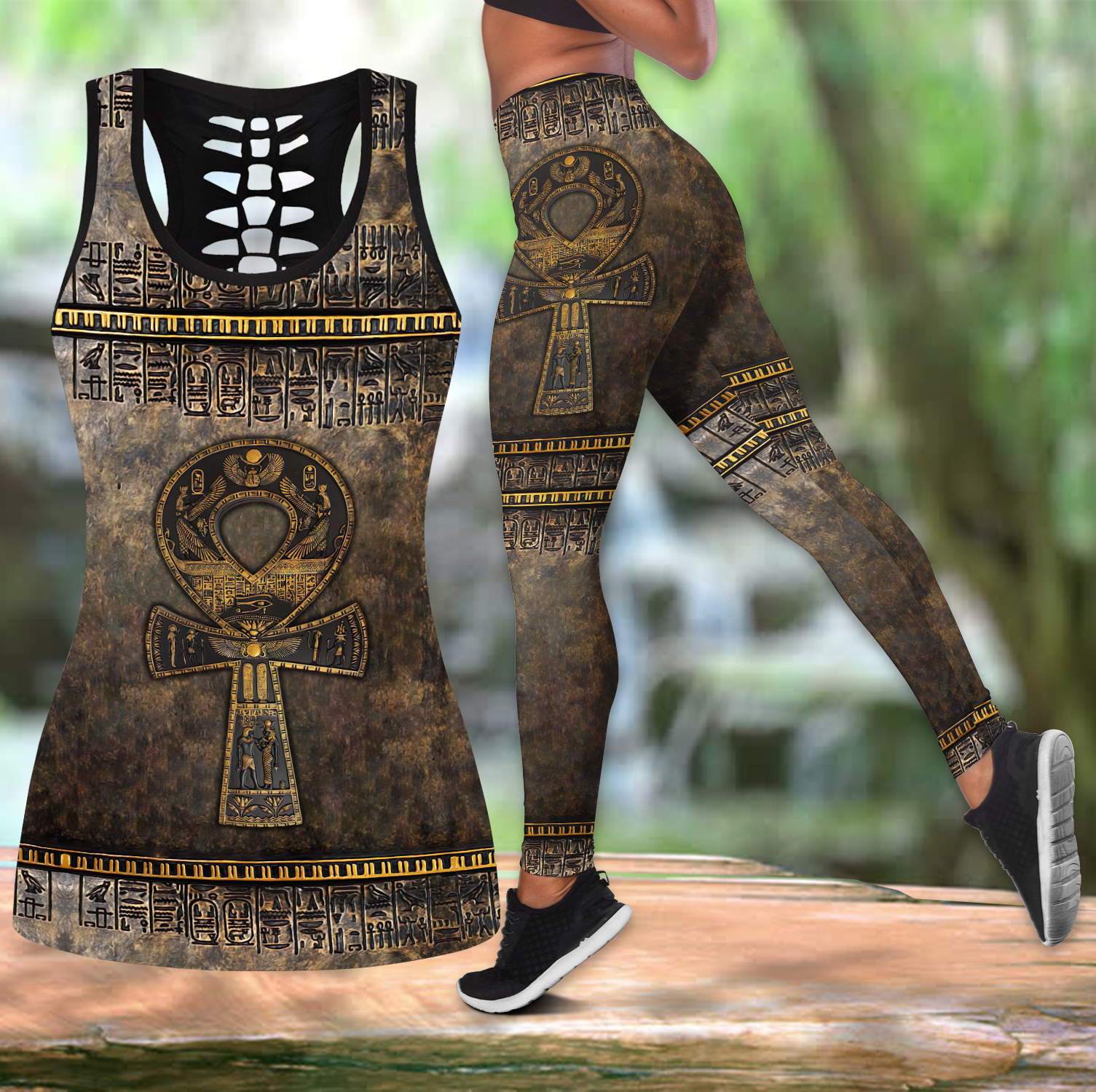 Ankh Ancient Egypt Combo Legging Tank