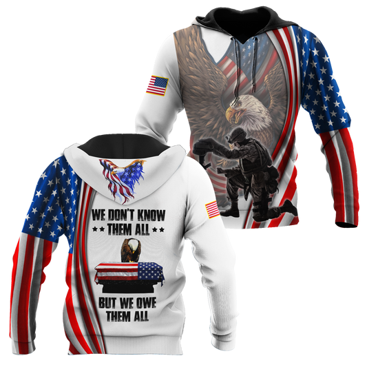 US Veteran 3D All Over Printed Unisex Hoodie