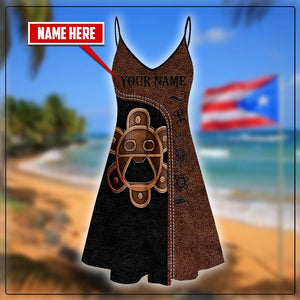 Customize Name Sol Taino Puerto Rico Beach Dress