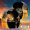 Premium Christian Jesus Personalized Name 3D All Over Printed Unisex Shirts