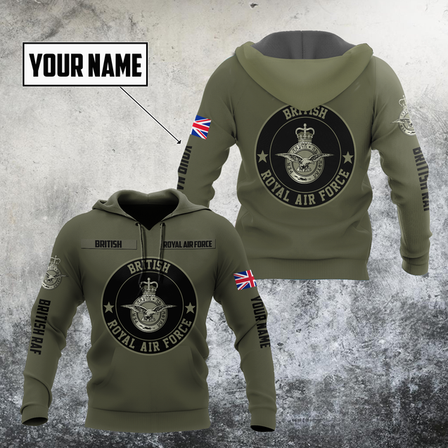 Custom Name XT British Royal Air Force 3D Printed Shirts DA16042104