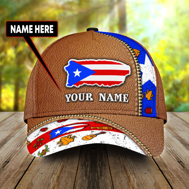 Customize Name Puerto Rico Classic Cap