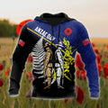 Honor and respect day blue ver. Australia and Kiwi Veteran 3D print shirts