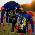 The ode fern-wattle Australia and Kiwi Veteran blue 3D print shirts