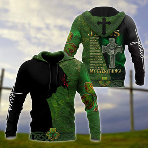 Jesus Irish Saint Patrick's Day 3D All Over Printed Unisex Shirt