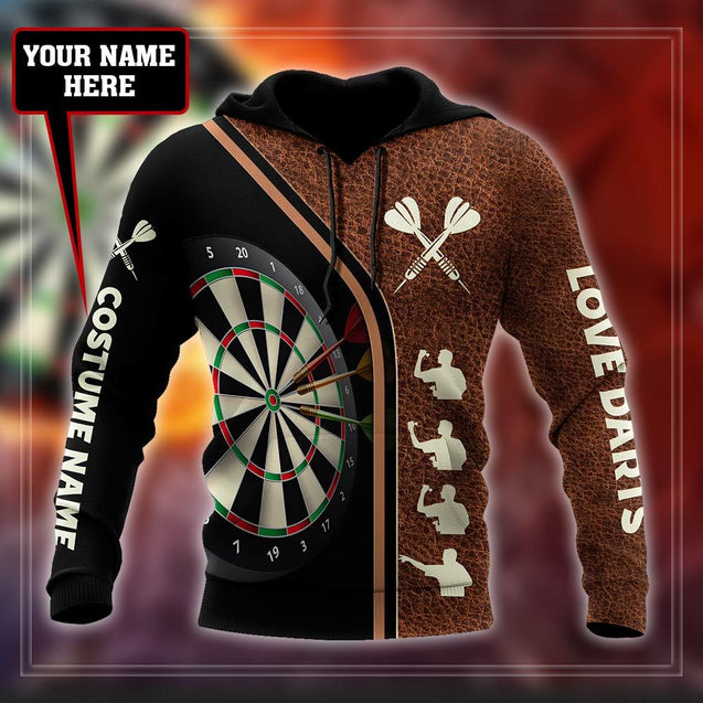 Darts No 2 Personalized Name Premium 3D All Over Unisex Hoodie ML