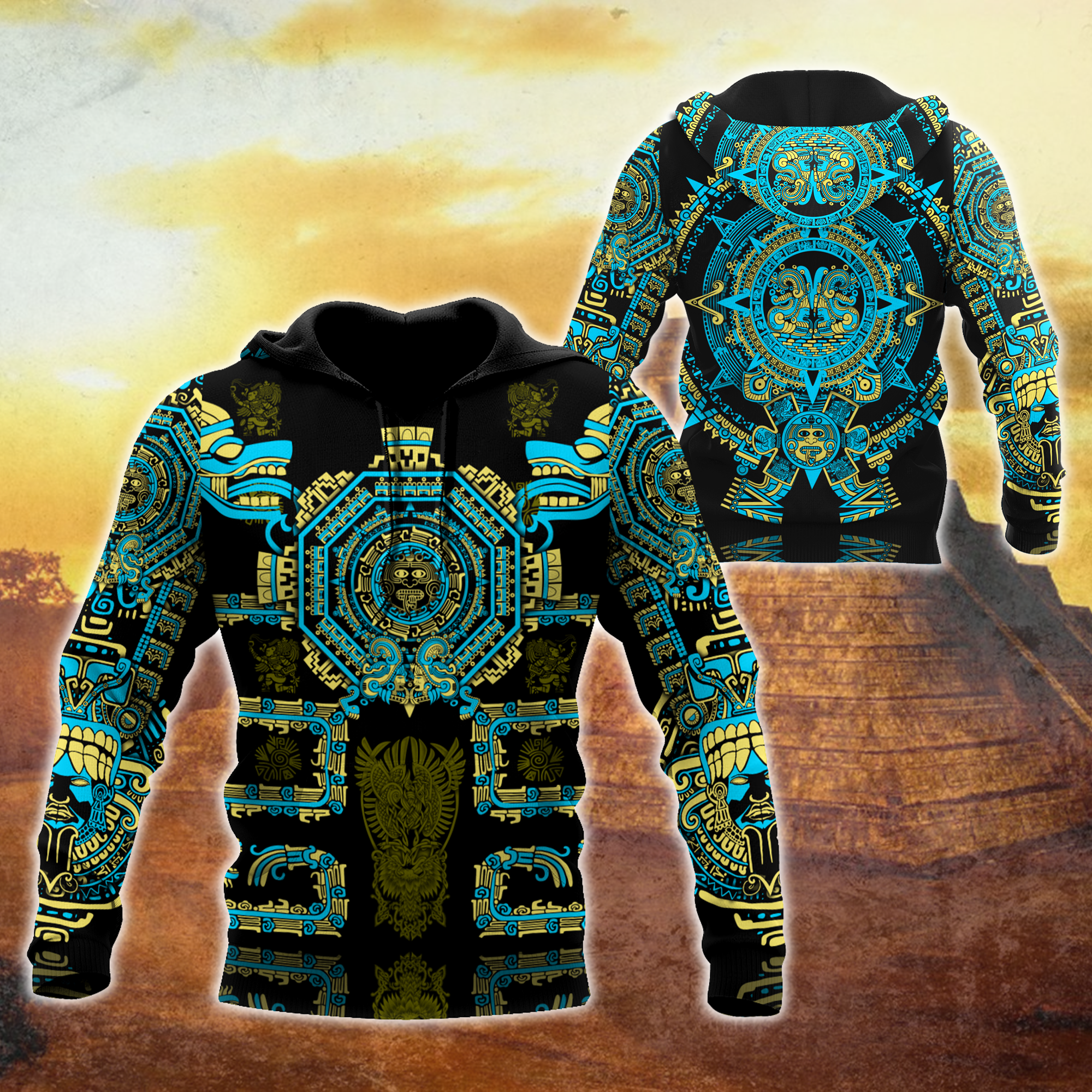 Aztec Mexico 3D All Over Printed Unisex Hoodie