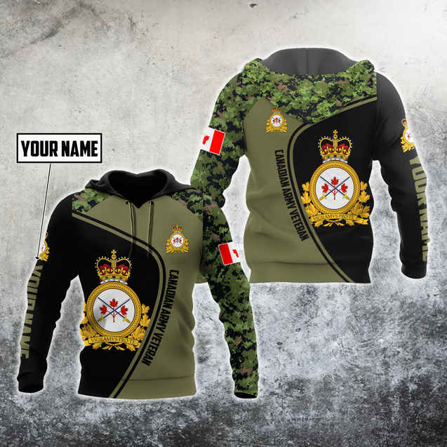 Personalized Name XT Canadian Army Veteran 3D All Over Printed Shirts DA13032107