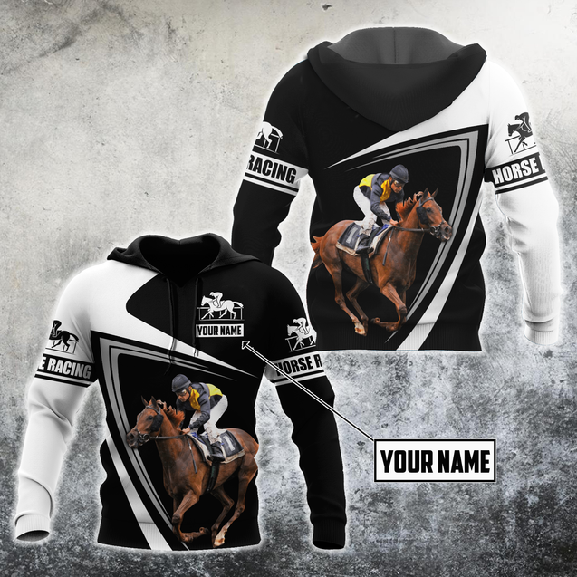 Personalized Name Horse Racing 3D All Over Printed Unisex Shirts