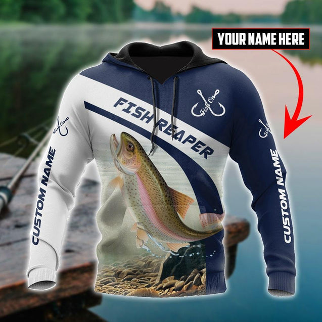 Custom name Rainbow Trout fishing design 3d print shirts