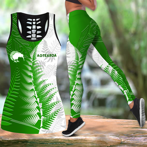 New zealand aotearoa silver fern combo legging tanktop