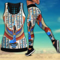 Egyptian Ancient Queen Pattern Combo Legging Tank