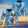 Amazing Polynesian Frangipani Personalized Unisex Deluxe Hoodie ML