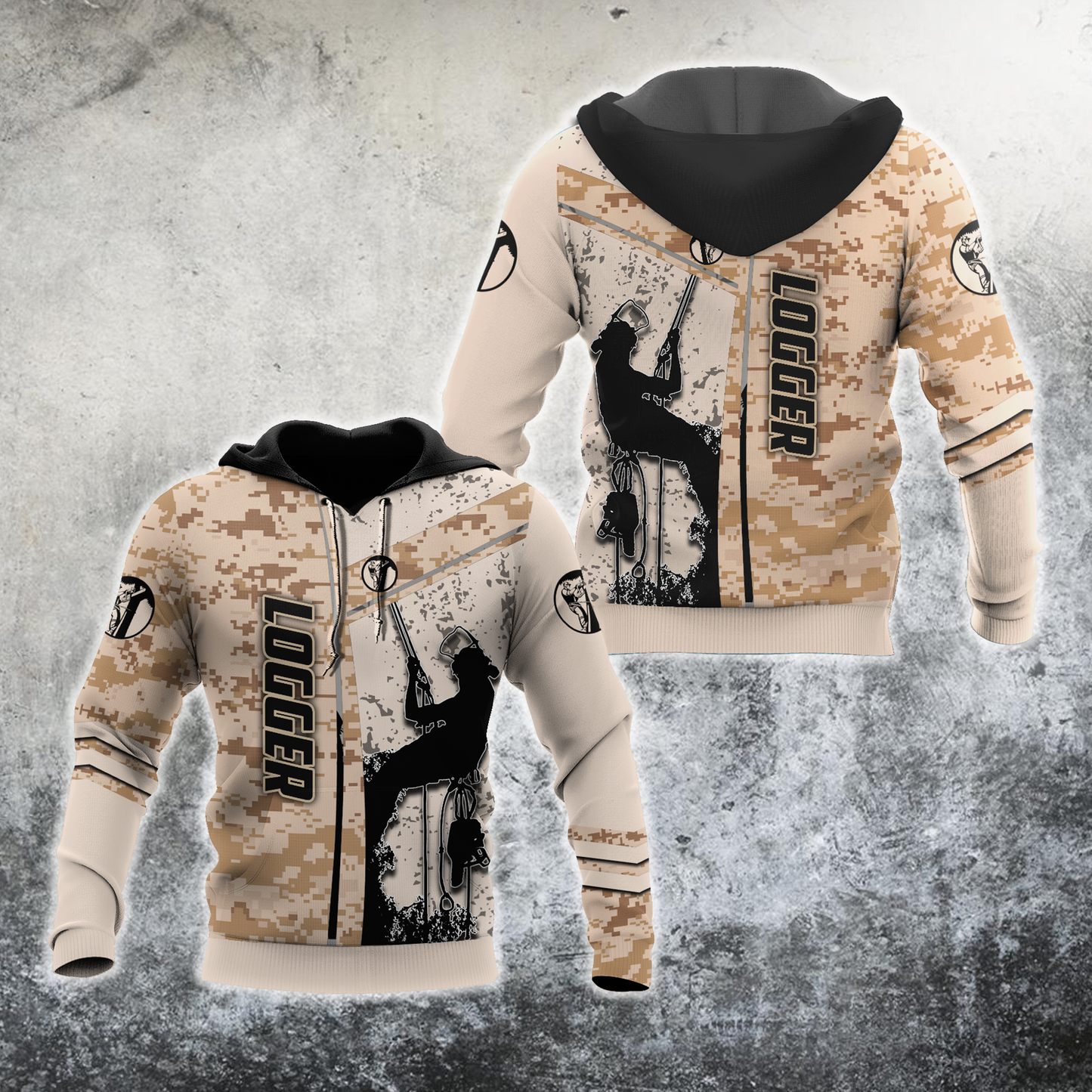 Premium 3D Printed Unisex Camo Logger Shirts MEI