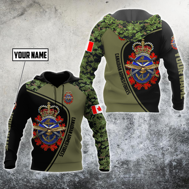 Personalized Name XTCanadian Armed Forces 3D Printed Shirts DA16032103