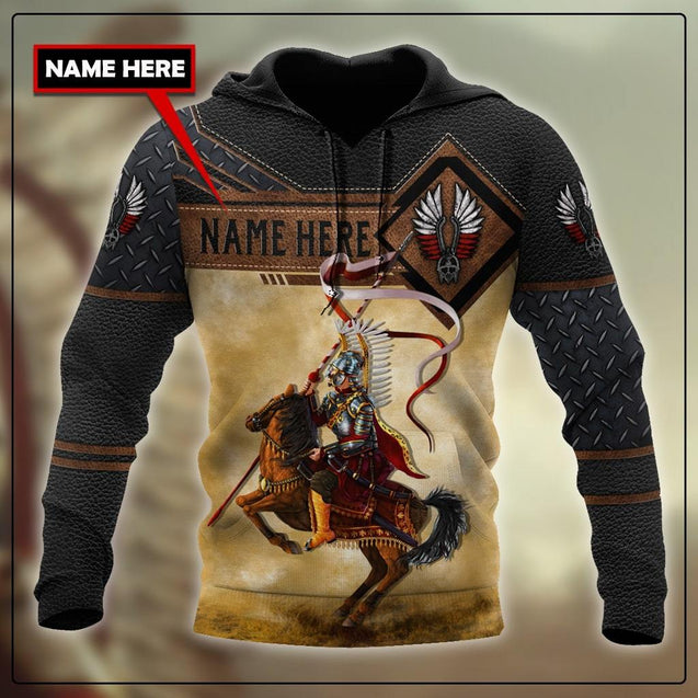 Premium Winged Hussars Metal Pattern Custom name 3D Printed Shirts