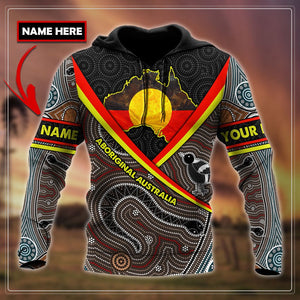 Custom name Proud to be aboriginal Totem Brown 3d printed shirts