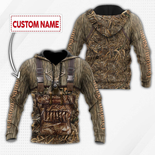 Deer Hunting Personalized Name 3D All Over Printed Shirts