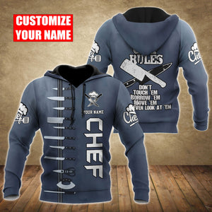 Custom Name Master Chef 3D All Over Printed Unisex Shirts