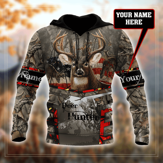 Deer Hunting Personalized Name 3D All Over Printed Shirts AM19052102