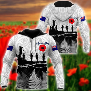 Premium Anzac Day New Zealand Maori Tattoo 3D Printed Unisex Shirts TN