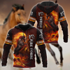 Fire Horse 3D All Over Printed Unisex Shirts