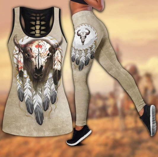 Native American 3D All Over Printed Legging + Hollow Tank