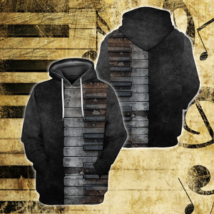 Piano 3D All Over Printed Hoodie For Men And Women