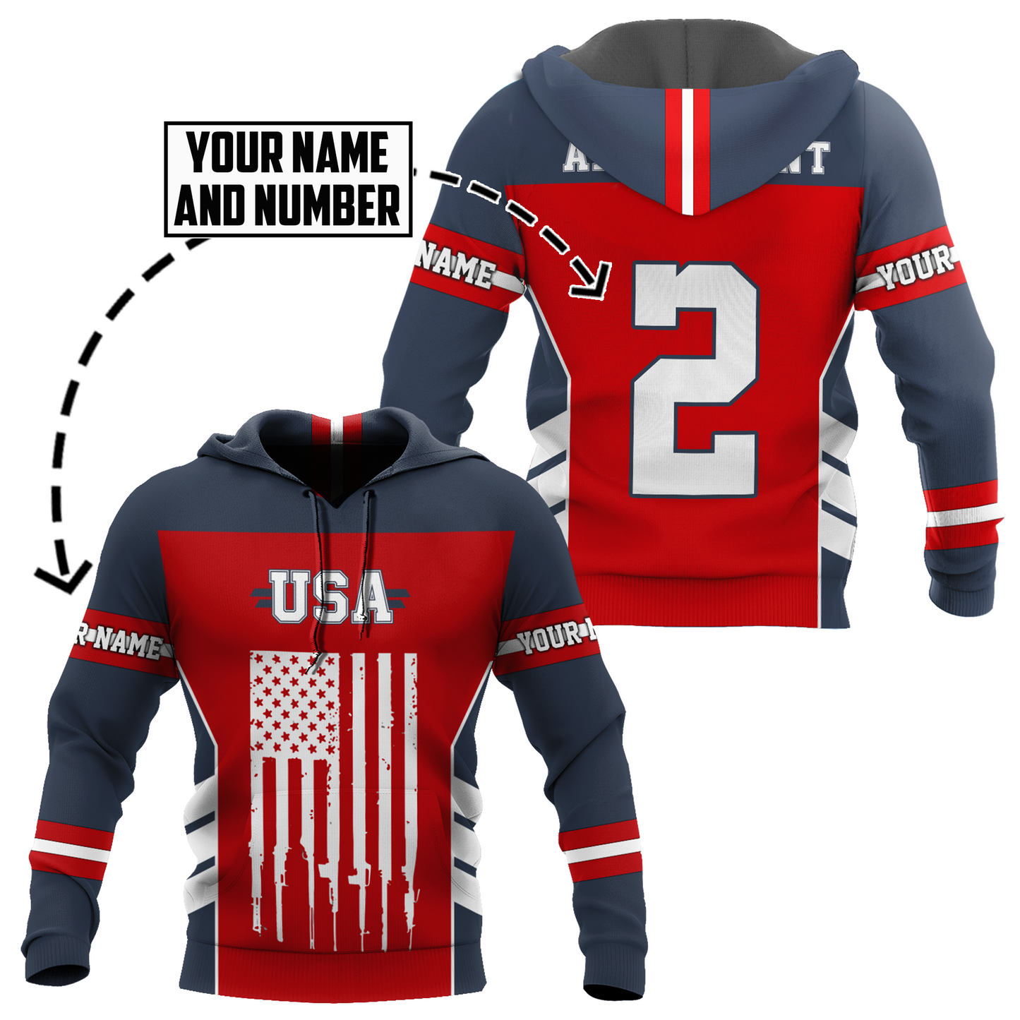Customize Name America Hoodie For Men And Women DA10062106