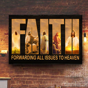 Faith Forwarding All Issues To Heaven 3D Landscape Canvas Poster Wall Art