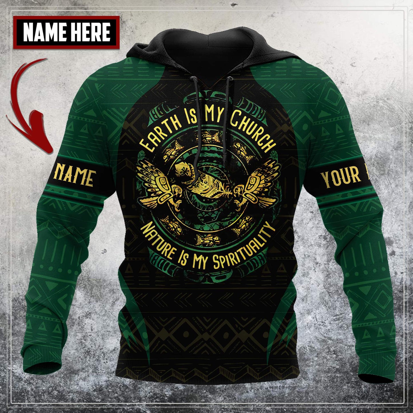 Customized name Native Earth Is By Church  3D All Over Printed Shirts