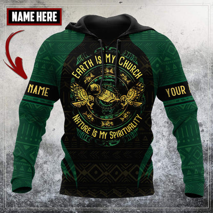 Customized name Native Earth Is By Church  3D All Over Printed Shirts