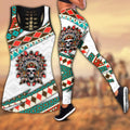 Native American 3D All Over Printed Legging + Hollow Tank