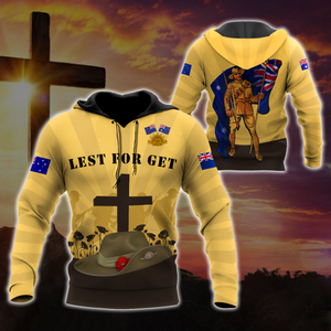 Lest We Forget Anzac Day 3D Printed Unisex Shirts