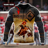 Personalized Name Rodeo 3D All Over Printed Unisex Shirts Bronc Riding Ver 2