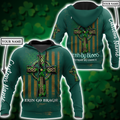 Irish St.Patrick Irish by blood 3d hoodie shirt for men and women custom name