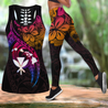 Amazing Polynesian Hawaii Frangipani Flower Legging And Tank Top ML