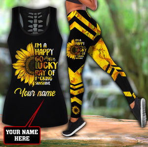 Customize Name Flower Hippie Combo Hollow Tank Top And Legging Outfit AM09042106