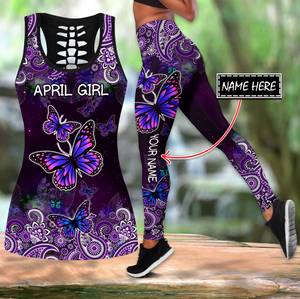 Personalized April Girl Combo Tank Top + Legging TN