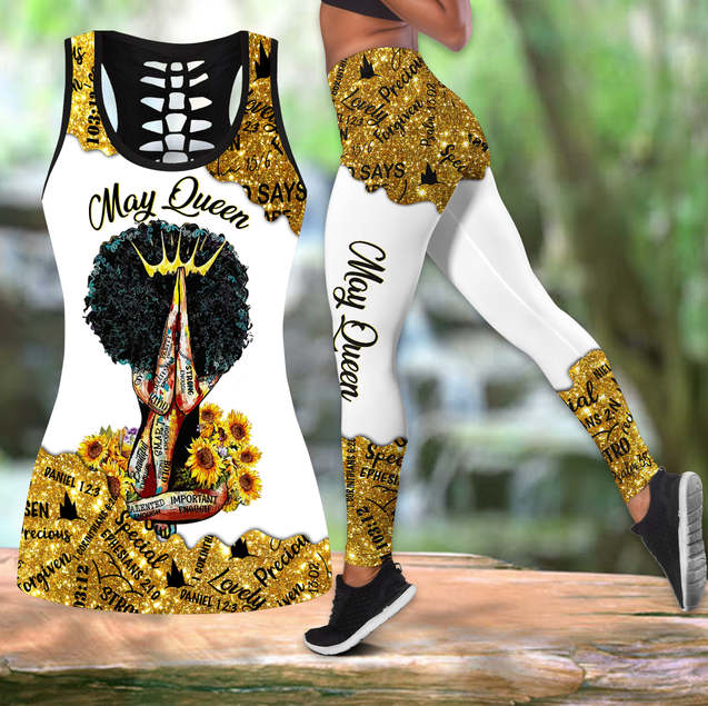 May Queen Black Gril  Combo Legging + Tank Top
