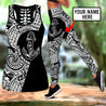 Amazing Polynesian Tattoo Anchor Personalized Deluxe Legging & Tank Top ML